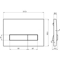 Унитаз подвесной Berges Wasserhaus Tornas Rimless + Atom 410 АТ-043329 (с кнопкой Atom Line Soft Touch черный)