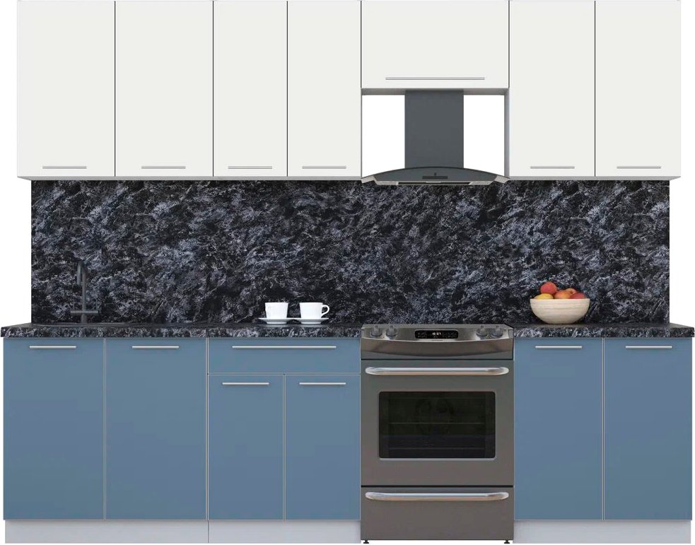 

Кухонный модуль Интерлиния Мила Пластик 2.7 А (зефирный/арктический/кастилло темный)