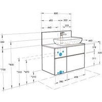  Акватон Тумба с умывальником Мишель 80 1A2568K0MIDR0