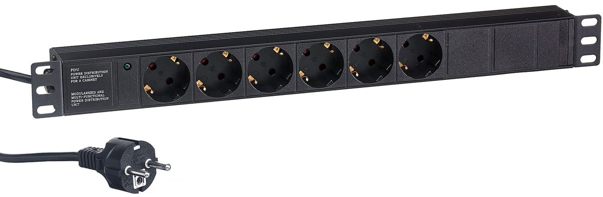 

Блок розеток ExeGate ServerPro PDU-19H603 Al-6S-EU2.5CU