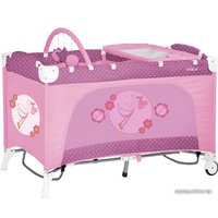 Манеж-кровать Lorelli Travel Kid Rocker Rose Stork [10080231536]