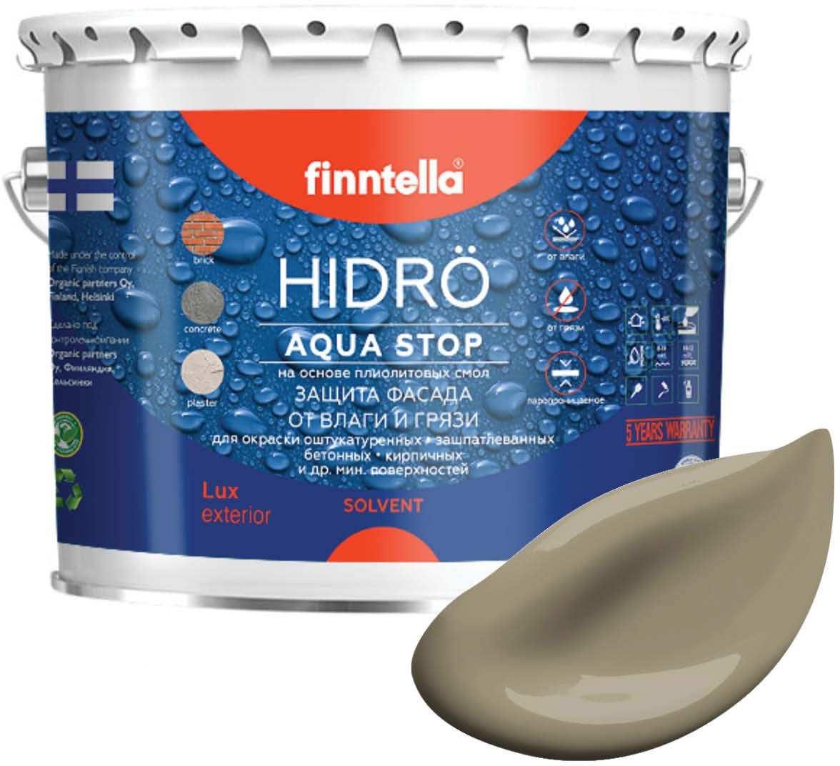 

Краска Finntella Hidro Ruskea Khaki F-14-1-3-FL086 2.7 л (коричневый)