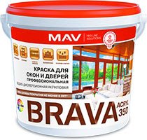 

Краска MAV Brava ВД-АК-1035Д 20 л (белый полуматовый)