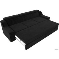 Диван Лига диванов Линдос (велюр, черный)