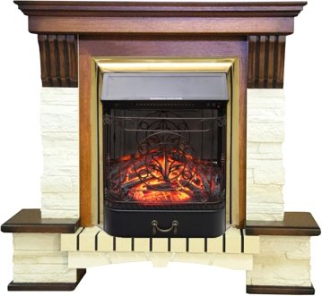 

Каминокомплект Smolcom Stone Montebello STD-ASP с Majestic FX M Brass (дуб антик)