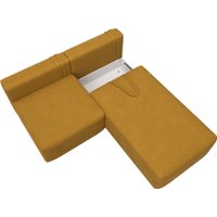 Угловой диван Лига диванов Лига-060 НПБ угол универсальный 129507 (велюр Brut 10 желтый)