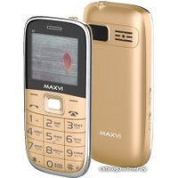 Кнопочный телефон Maxvi B6 (золотистый)