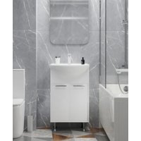 Mixline Тумба с умывальником АлАн-55 554982 + Уют 55 (белый)