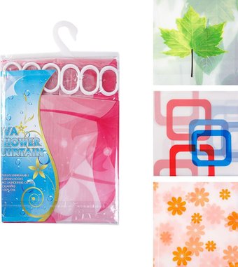 Шторка-занавеска для ванны MonAmi QH-0926-180x180