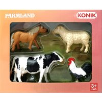 Набор фигурок Konik Петух, овца, пони, корова AMF1110