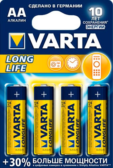 

Батарейка Varta Long Life AA 4 шт.