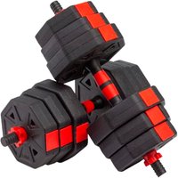 Набор гантелей с грифом для штанги VictoryFit VF-DН200 2x10 кг
