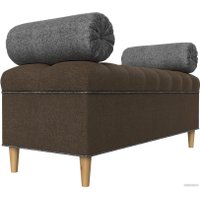 Банкетка Лига диванов Глория 113686 (рогожка коричневый/серый/серый)