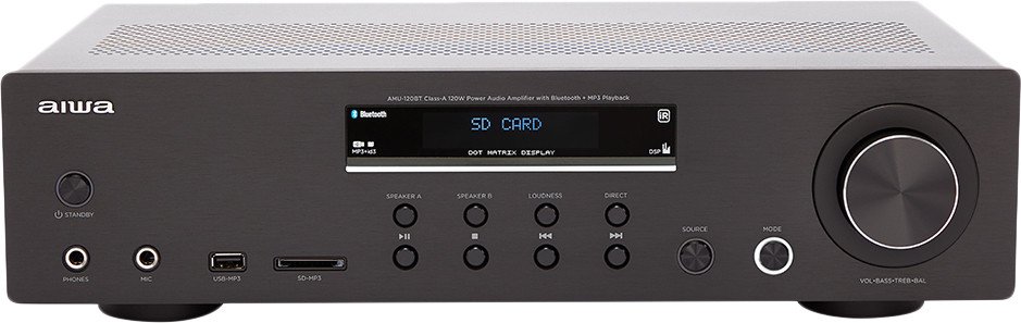 Интегральный усилитель Aiwa AMU-120BT (черный)