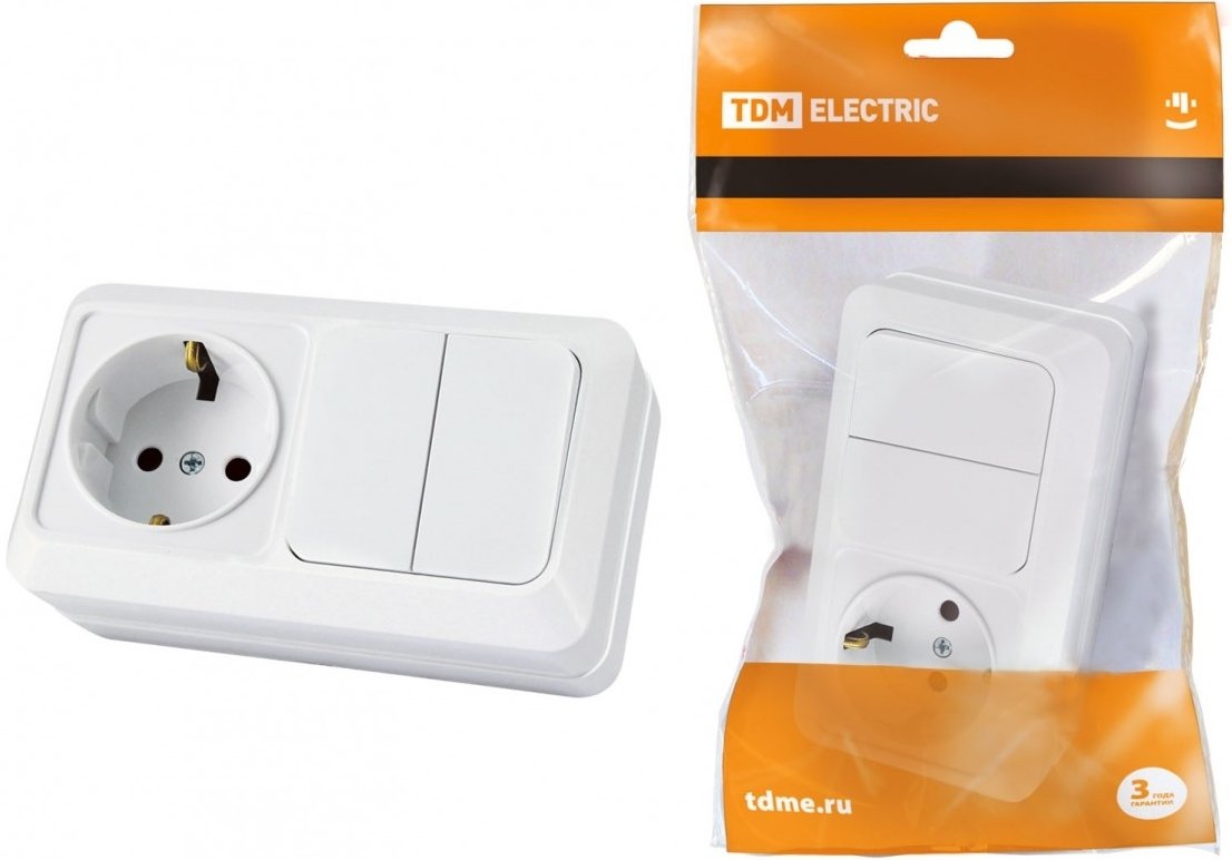 

Розетка TDM Electric Ладога SQ1801-0102 (белый)