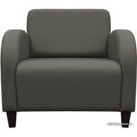 Интерьерное кресло Brioli Карл (экокожа, L21 серый/темные ножки)