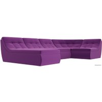 П-образный диван Лига диванов Холидей 101856 (фиолетовый)