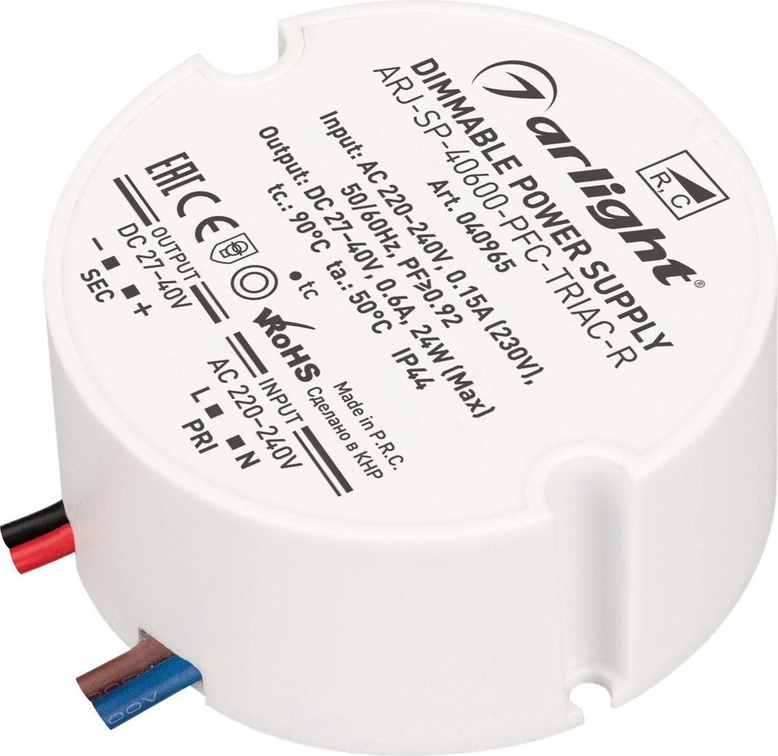 

Блок питания Arlight ARJ-SP-40600-PFC-TRIAC-R 040965