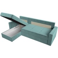 Угловой диван Лига диванов Верона лайт левый (велюр бирюзовый)