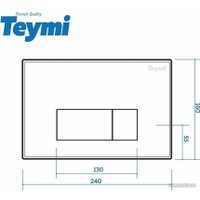 Панель смыва Teymi Helmi T70018WM (белый матовый)