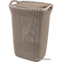 Корзина Keter Knit Laundry Hamper 57л (темно-коричневый)