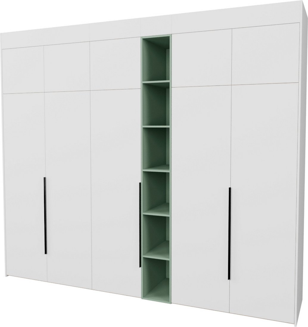 

Шкаф распашной Рэйгрупп Рэй S262-В13-1-EBZ В13-1 (дуб элисон/белый премиум/зеленый самшит)