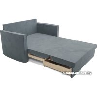 Диван Мебель-АРС Санта №2 (велюр серо-синий НВ-178 26)