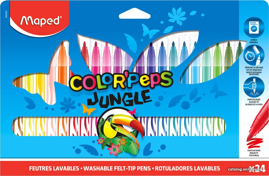 Фломастеры Maped Jungle 845422 (24шт)