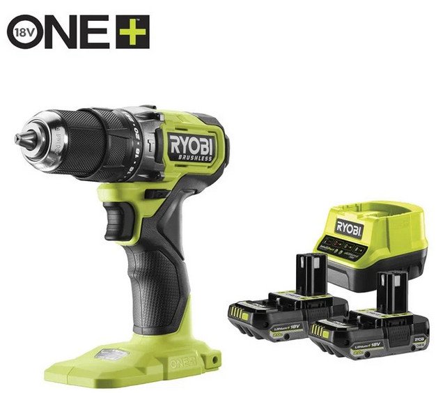 Ударная дрель-шуруповерт Ryobi RPD18BL1-2C20S 5133006139 (с 2-мя АКБ)