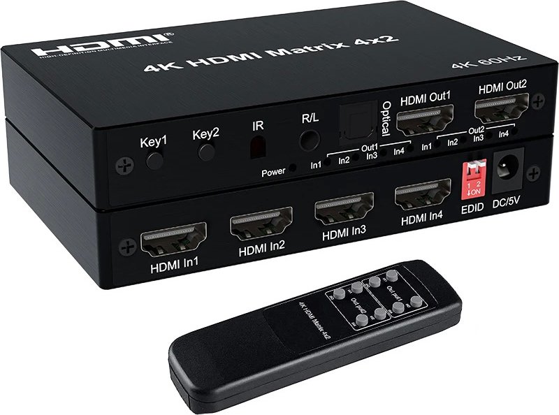 

Переключатель USBTOP 4x2 HDMI Pro 4K 60Hz