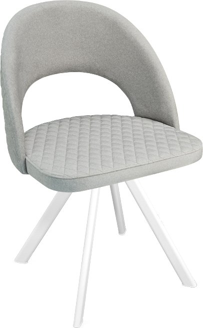 

Стул Трия Гэтсби К2 (белый матовый/микровелюр Jercy Silver)