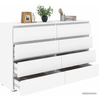 Комод Кортекс-мебель Бари 160 8ш (белый/белый/белый)