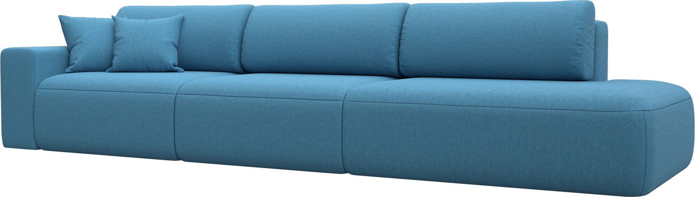 

Диван Лига диванов Лига-036 НПБ Модерн Лонг подлокотник слева 124746L (рогожка амур голубой)