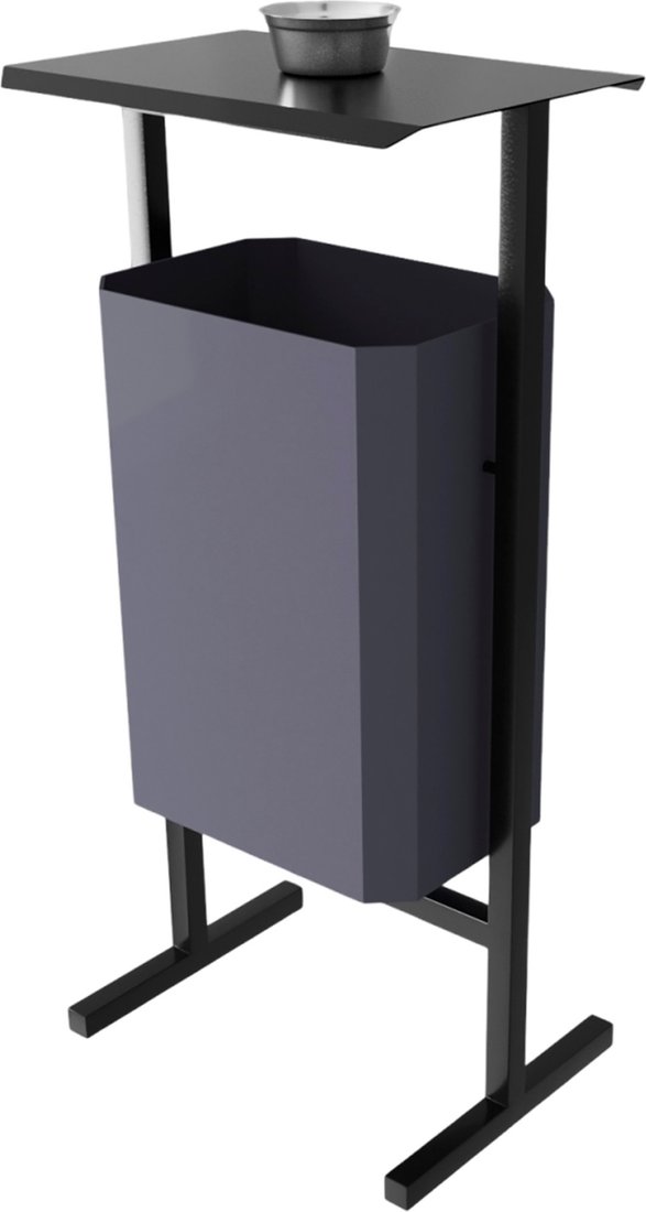 

Уличная урна Allerd Стандарт 35л с пепельницей (серый)