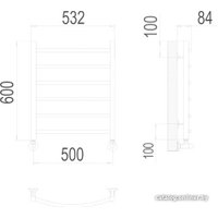 Полотенцесушитель TERMINUS Классик П6 500x600 нп (хром)