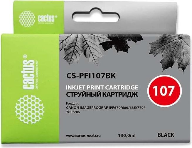 

Картридж CACTUS CS-PFI107BK (аналог Canon PFI107BK)