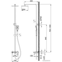 Душевая система  Vieir V353562-G