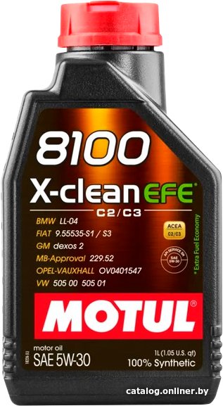Моторное масло Motul 8100 X-Clean EFE 5W-30 1л