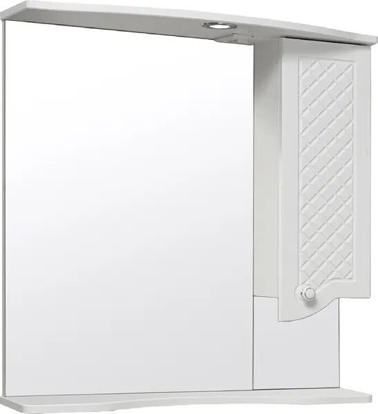 

Runo Шкаф с зеркалом для ванной Милано 75 правый