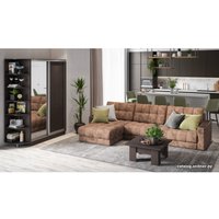 Угловой диван Craftmebel Boss Max угол new (ткань, alkantara шоколад)