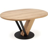 Кухонный стол Halmar Fanis okragly 120-160/120/78 (натуральный/черный)