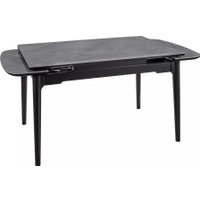 Кухонный стол Signal Sento 120-180/80 (серый лак/черный)