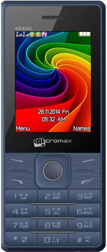 

Телефон Micromax X2400 Blue