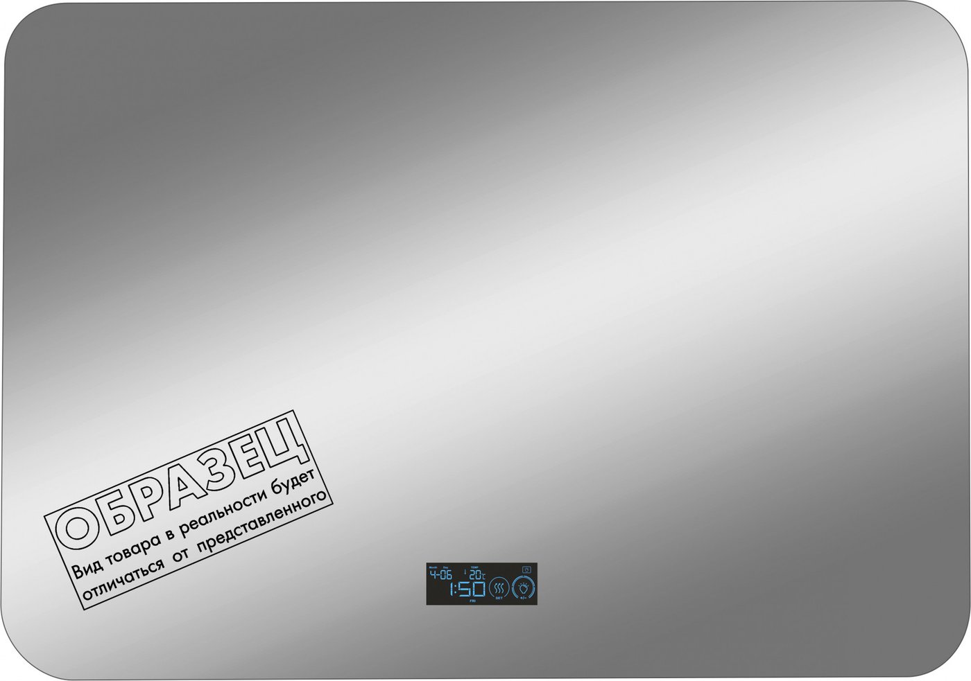 

Континент Зеркало Burzhe Led 120x80 (LCD часы с тачскрином, подогрев, теплая подсветка)