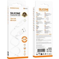 Кабель Borofone BX113 USB Type-A - Lightning (1 м, белый)