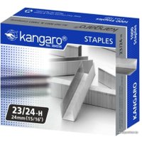 Скобы канцелярские Kangaro 23/15 1000 шт (металлик)