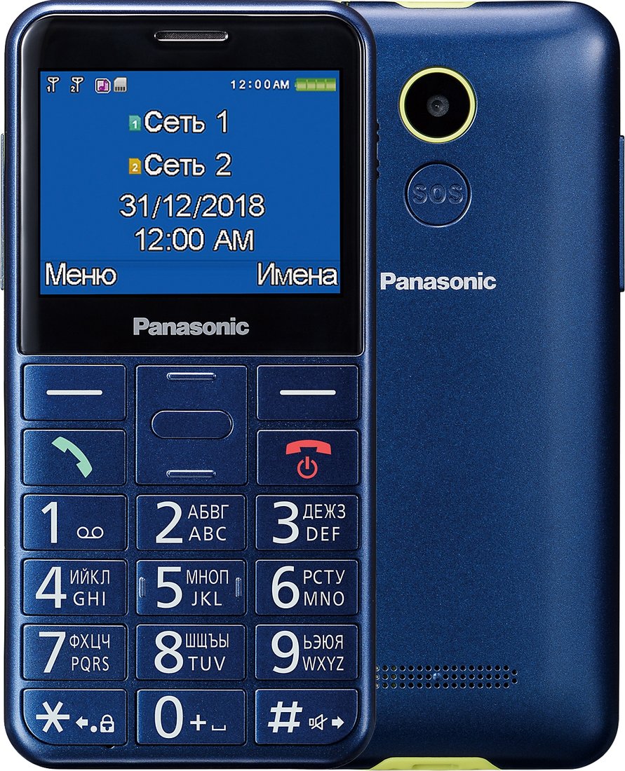 

Кнопочный телефон Panasonic KX-TU150RU (синий)