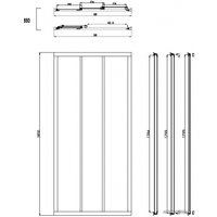 Душевая дверь Omnires Bronx S20A3 90