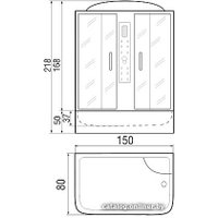 Душевая кабина River Dunay 150/80/50 MT