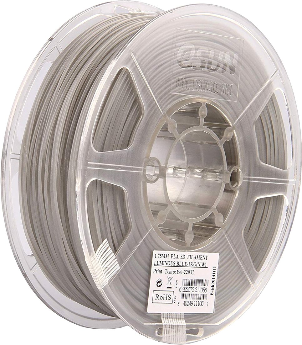 

Пластик eSUN PLA 1.75 мм 1000 г (синий люминесцентный)